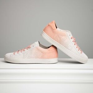 P448 John Pink White Ombre Suede Sneaker NEW! Women Size 37 / US 7 Made in Italy
